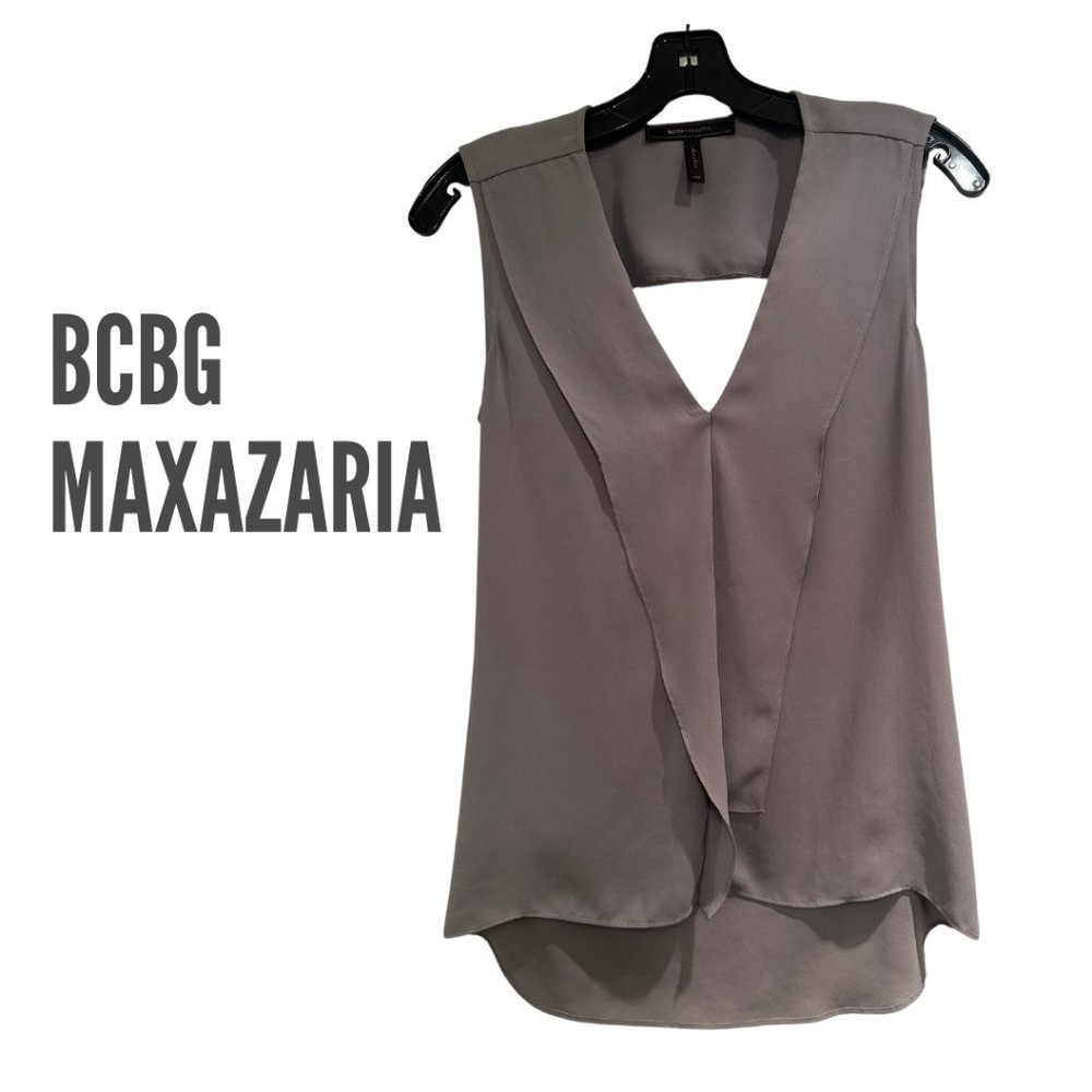 BCBG MaxAzria Grey Ellan Sleeveless Low Back - Size S